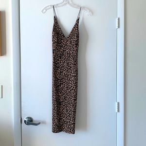 Animal print sleeveless midi dress NWT